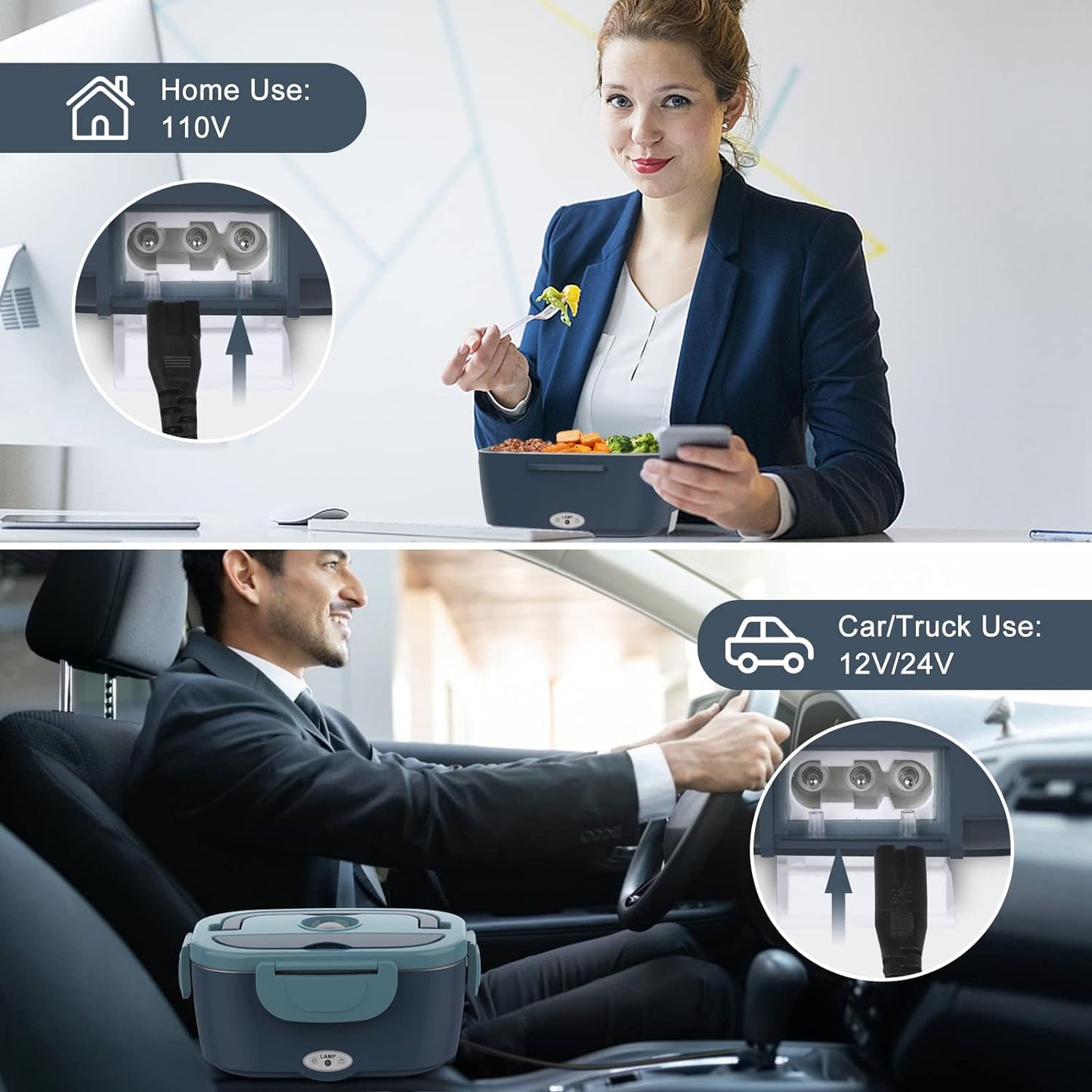 Royaleva Fast Heating Electric Lunch Box for Adults