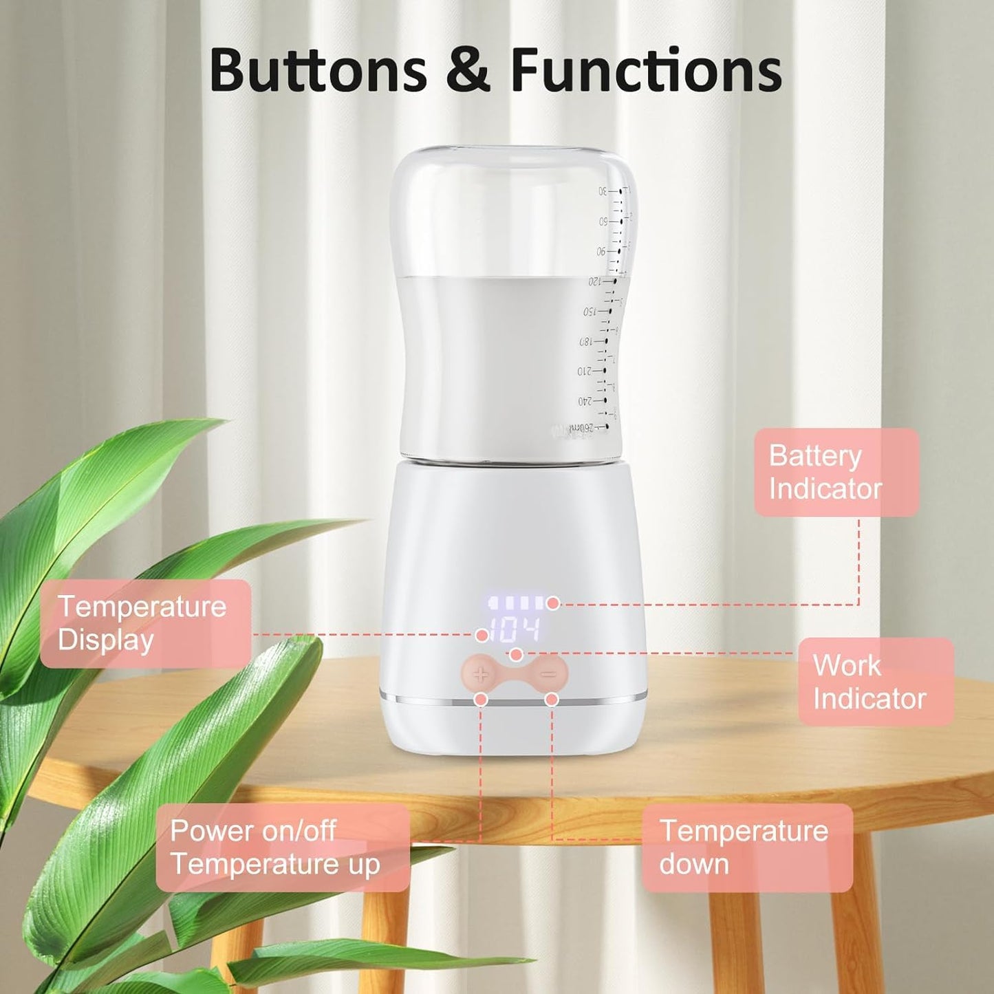 Luxora Baby Portable Bottle Warmer for On-the-Go Feeding