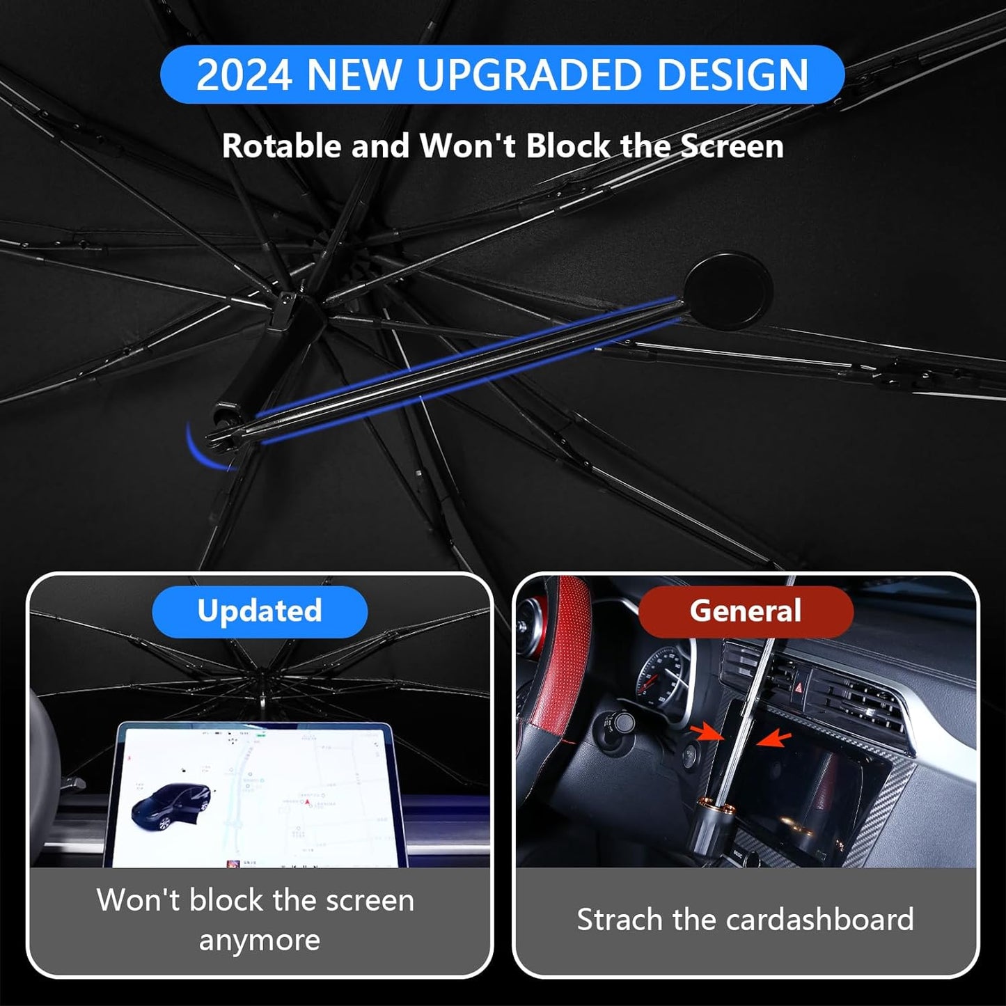 Royaleva Car Windshield Sun Shade for UV Protection