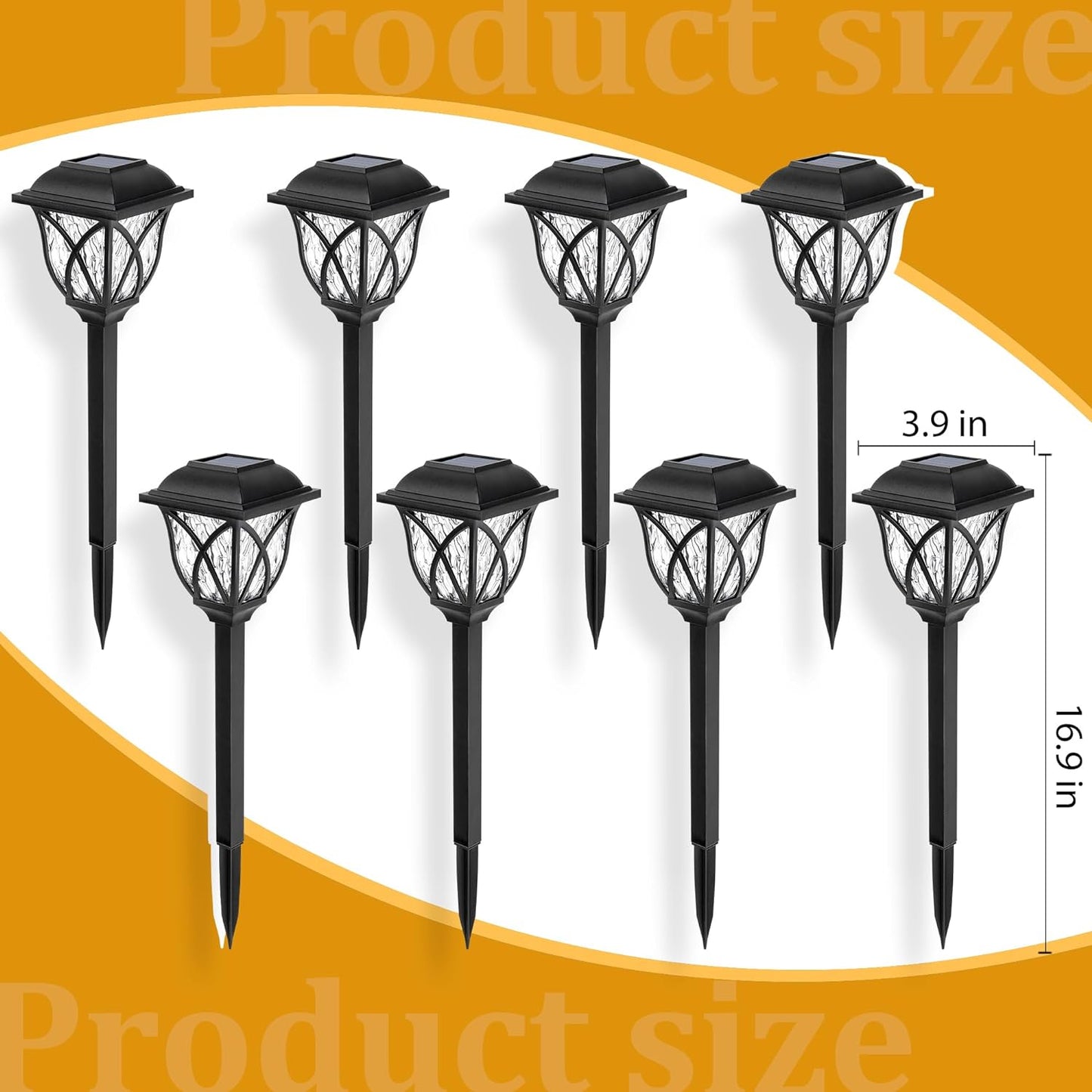 Luxora 6 Pack Led Solar Pathway Garden Lights Outdoor