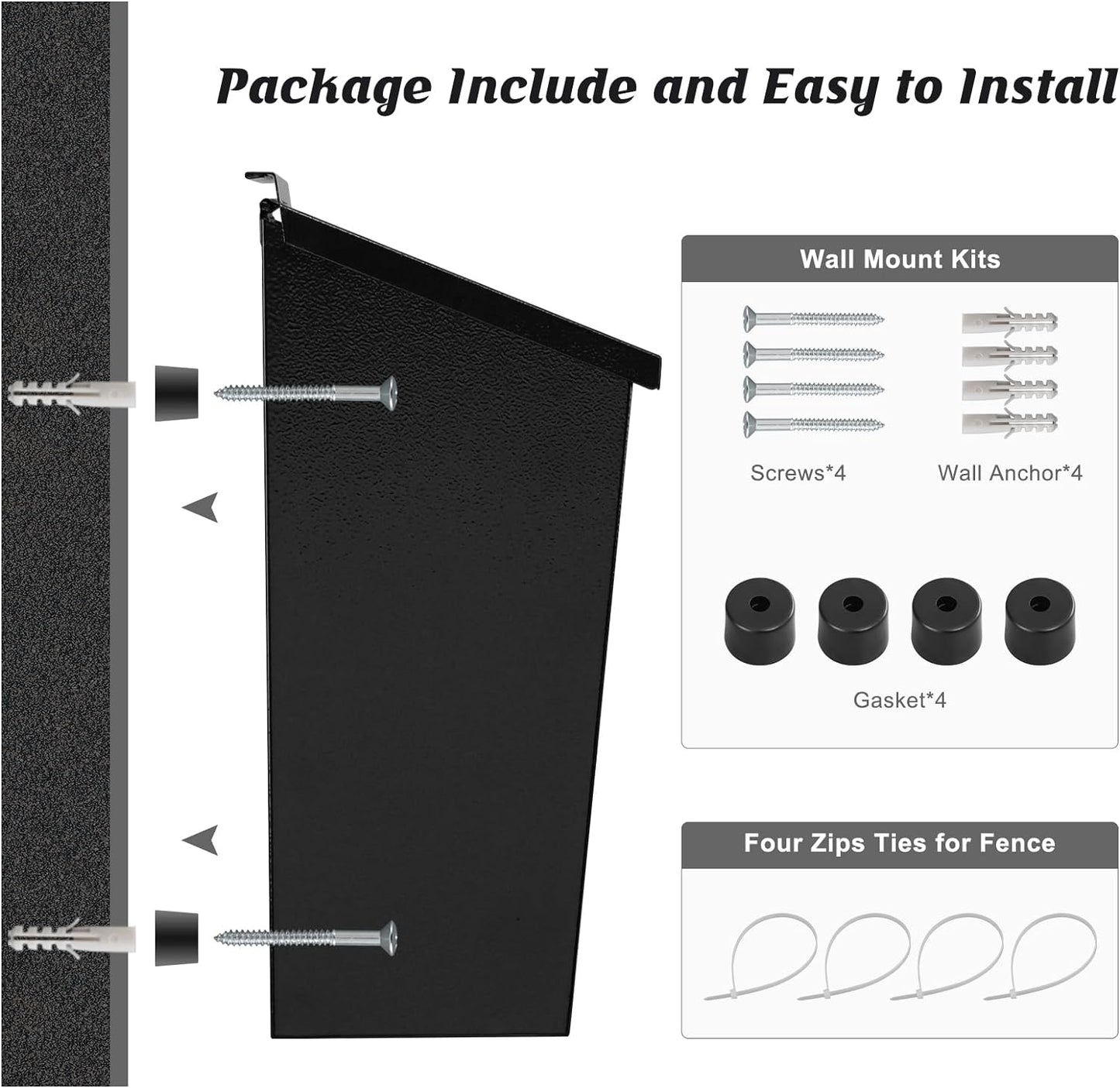 RoyaleGlow Large Capacity Wall-Mount Mailbox for Home