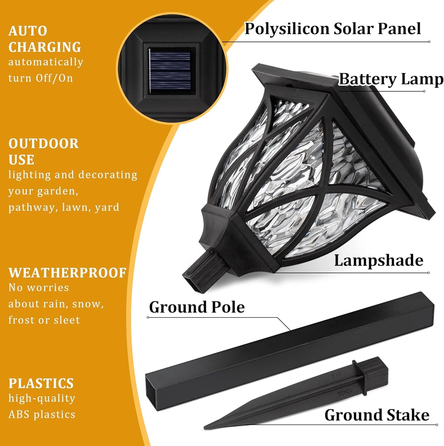Luxora 6 Pack Led Solar Pathway Garden Lights Outdoor