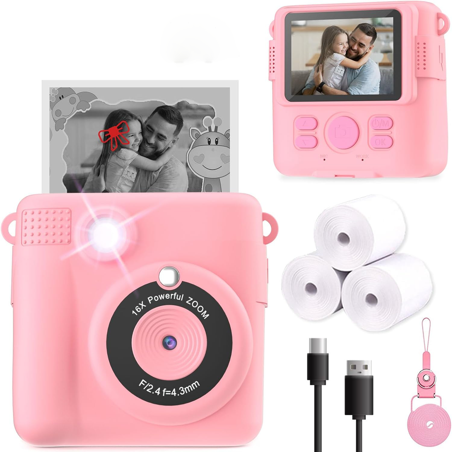 Royaleva Digital Instant Print Portable Camera For Kids