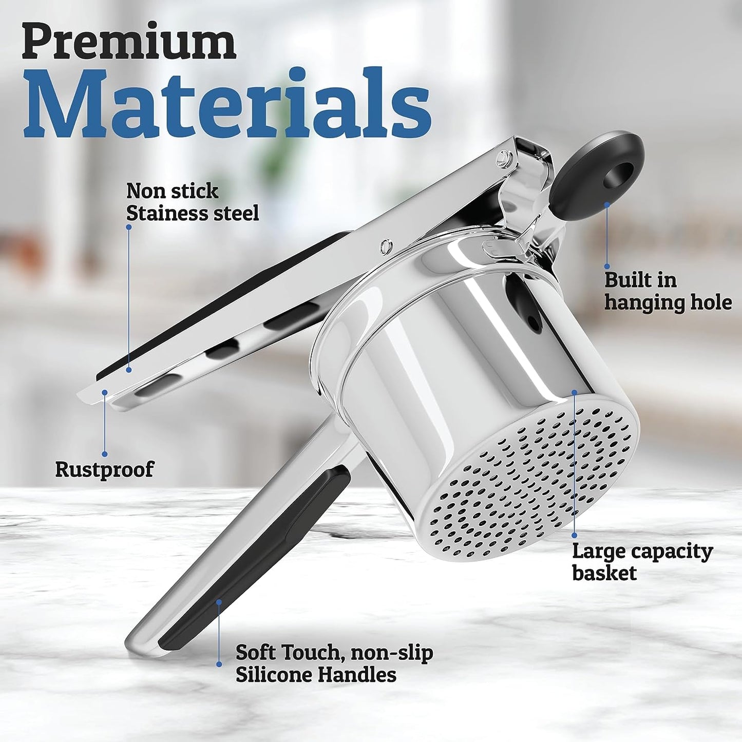 Royaleva Potato Ricer for Smooth Mashed Potatoes Easy Use
