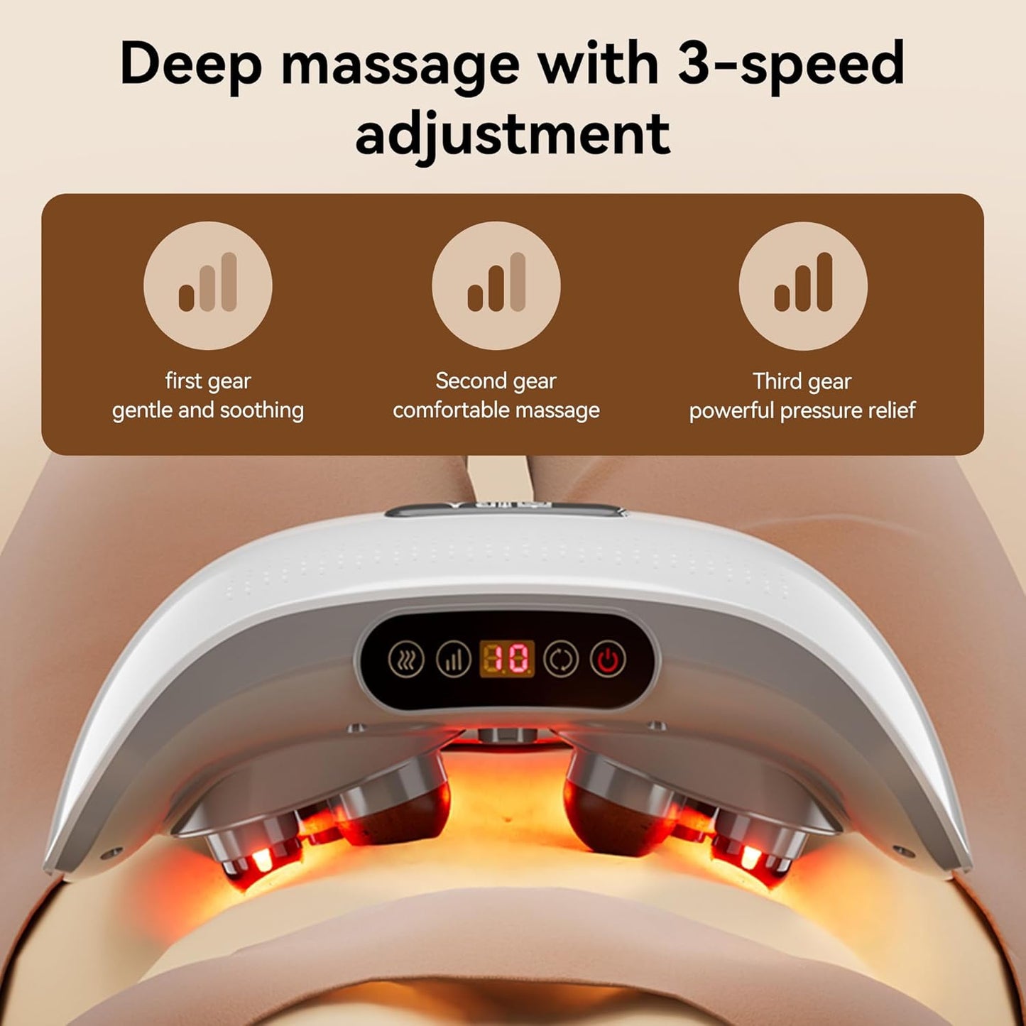 Luxora Abdominal Massager with Heat Therapy & Dual Discs