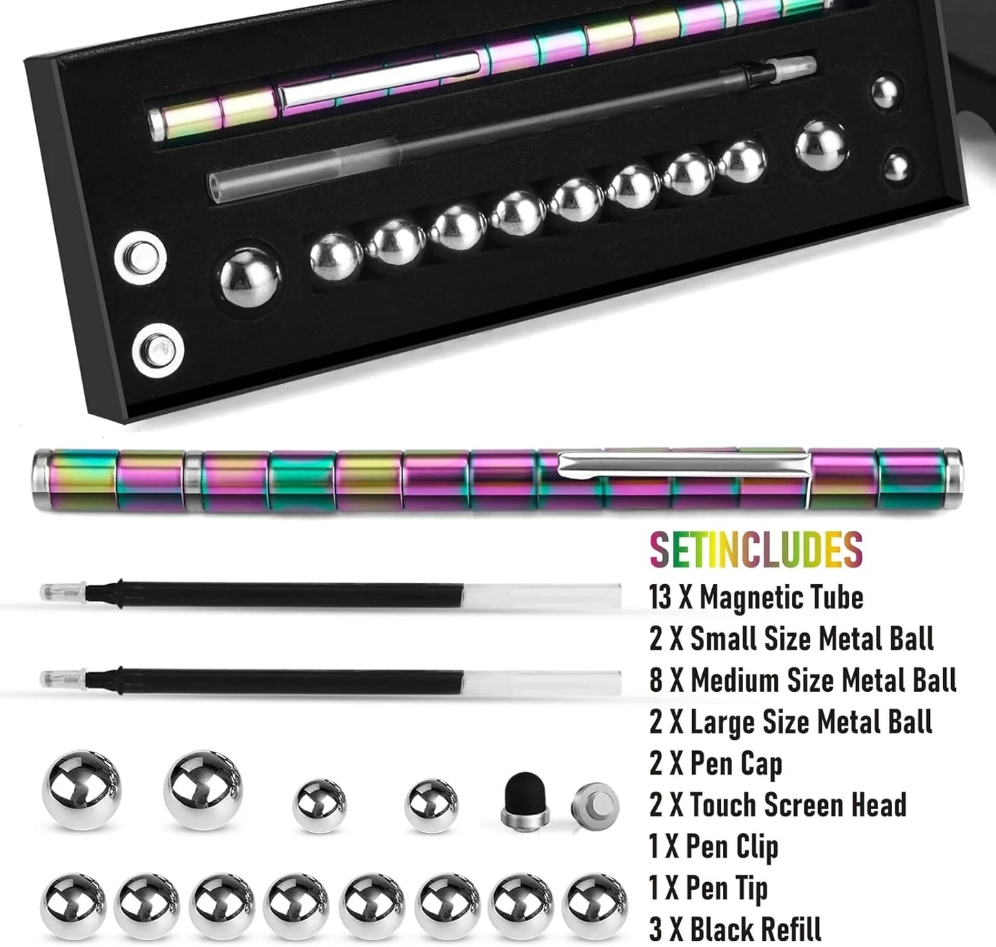 RoyaleGlow Fidget Magnetic Pen for Stress Relief and Fun