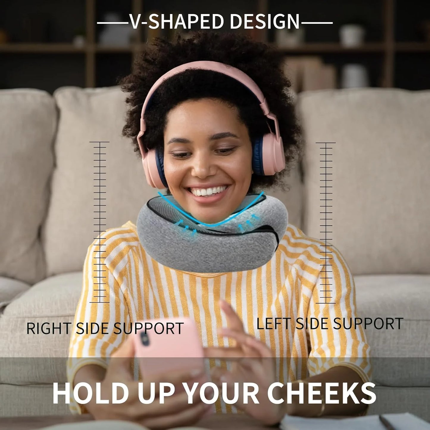 Luxora Travel Neck Pillow with Memory Foam Support
