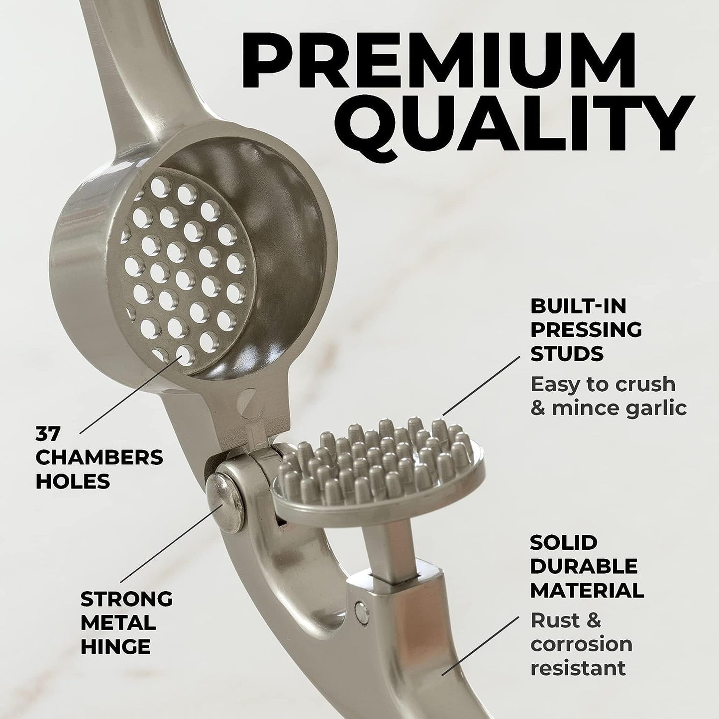 LuxRoyale Premium Garlic Press Mincer for Effortless Cooking