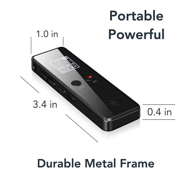 LuxRoyale Professional Digital Voice Recorder | Audio Sound Recorder | Auto Saving Files with Built-in Speaker