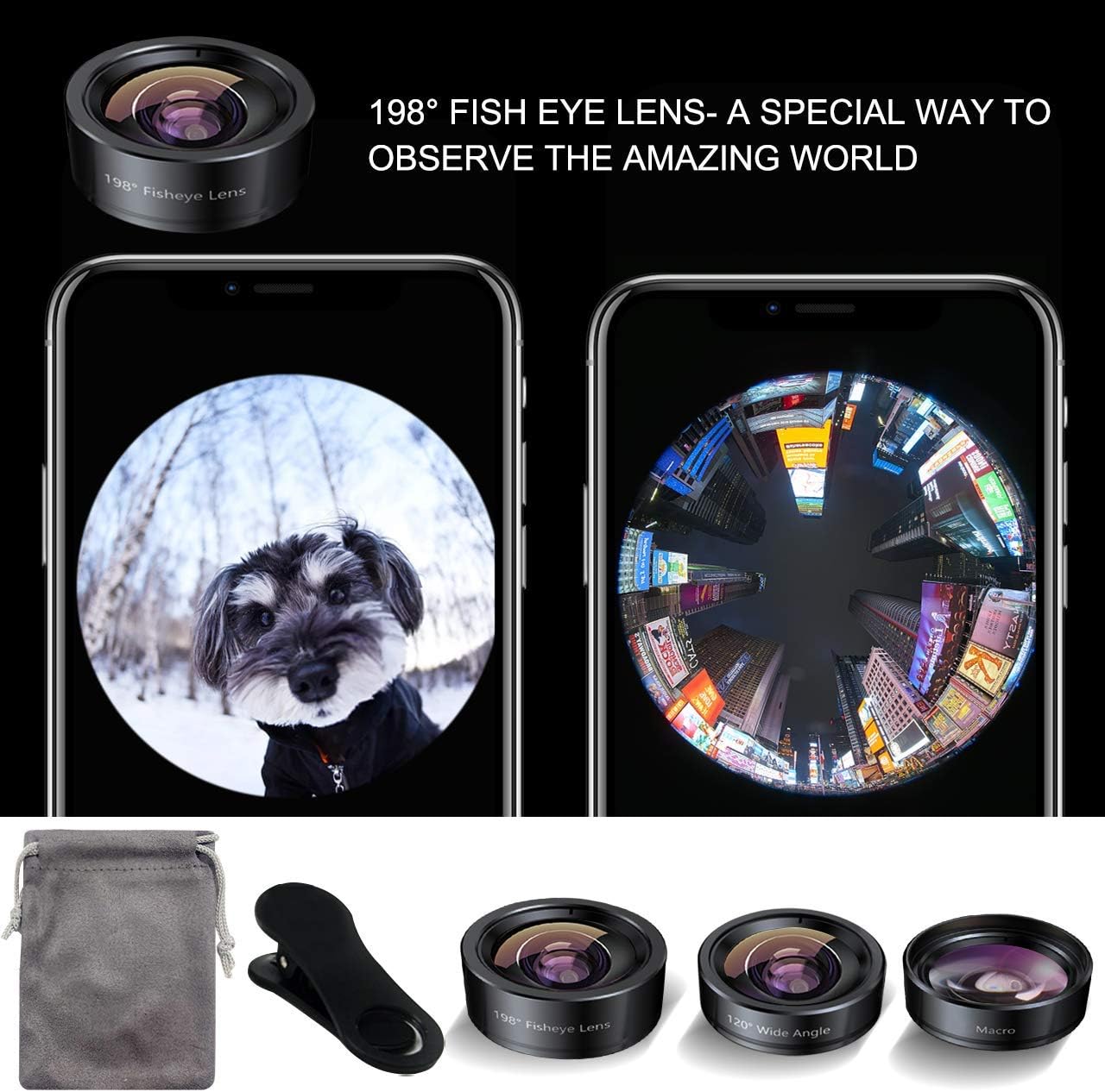 Luxora Phone Camera Wide Angle Lens 3 in 1 Set