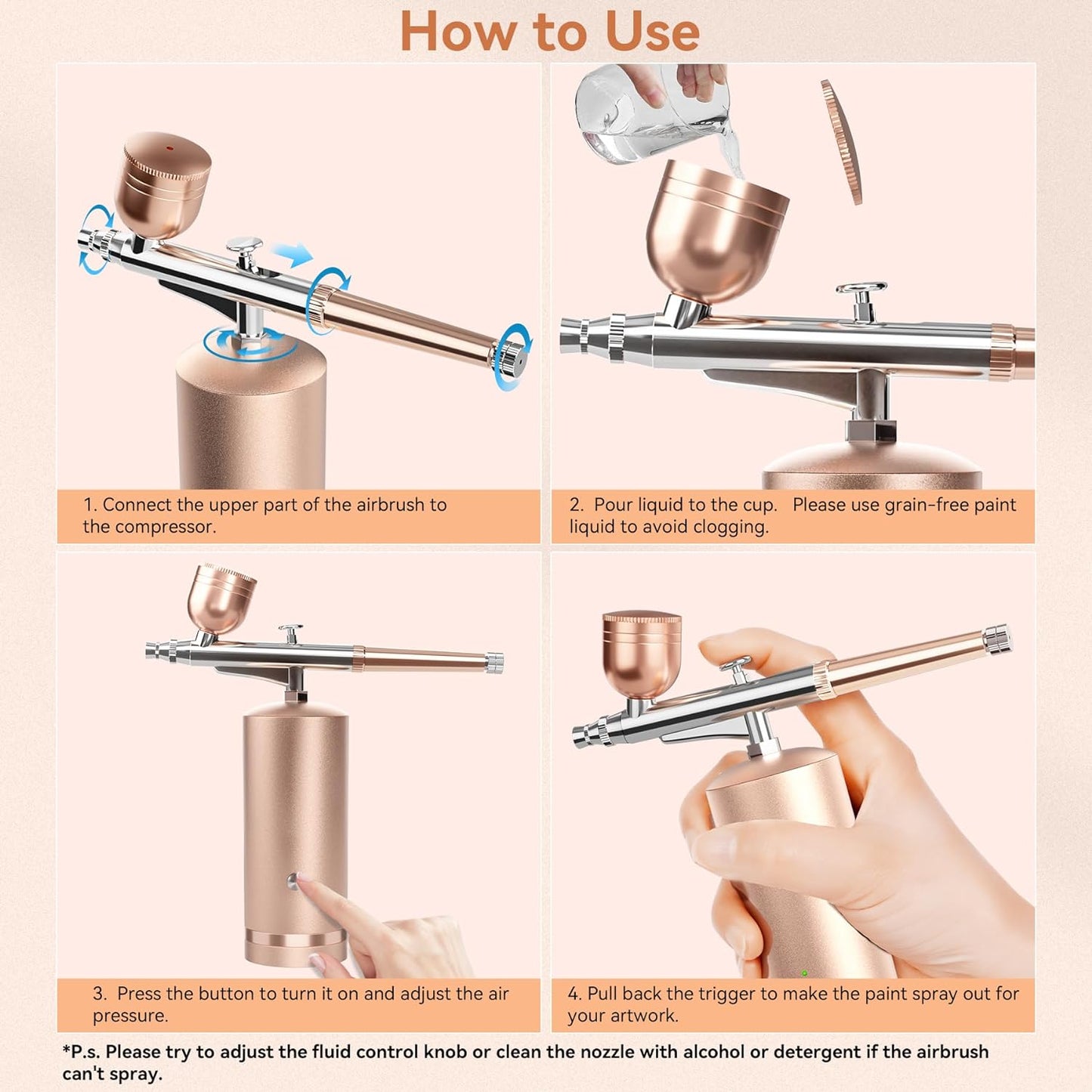 Luxora Cordless Airbrush Kit for Seamless Art Projects