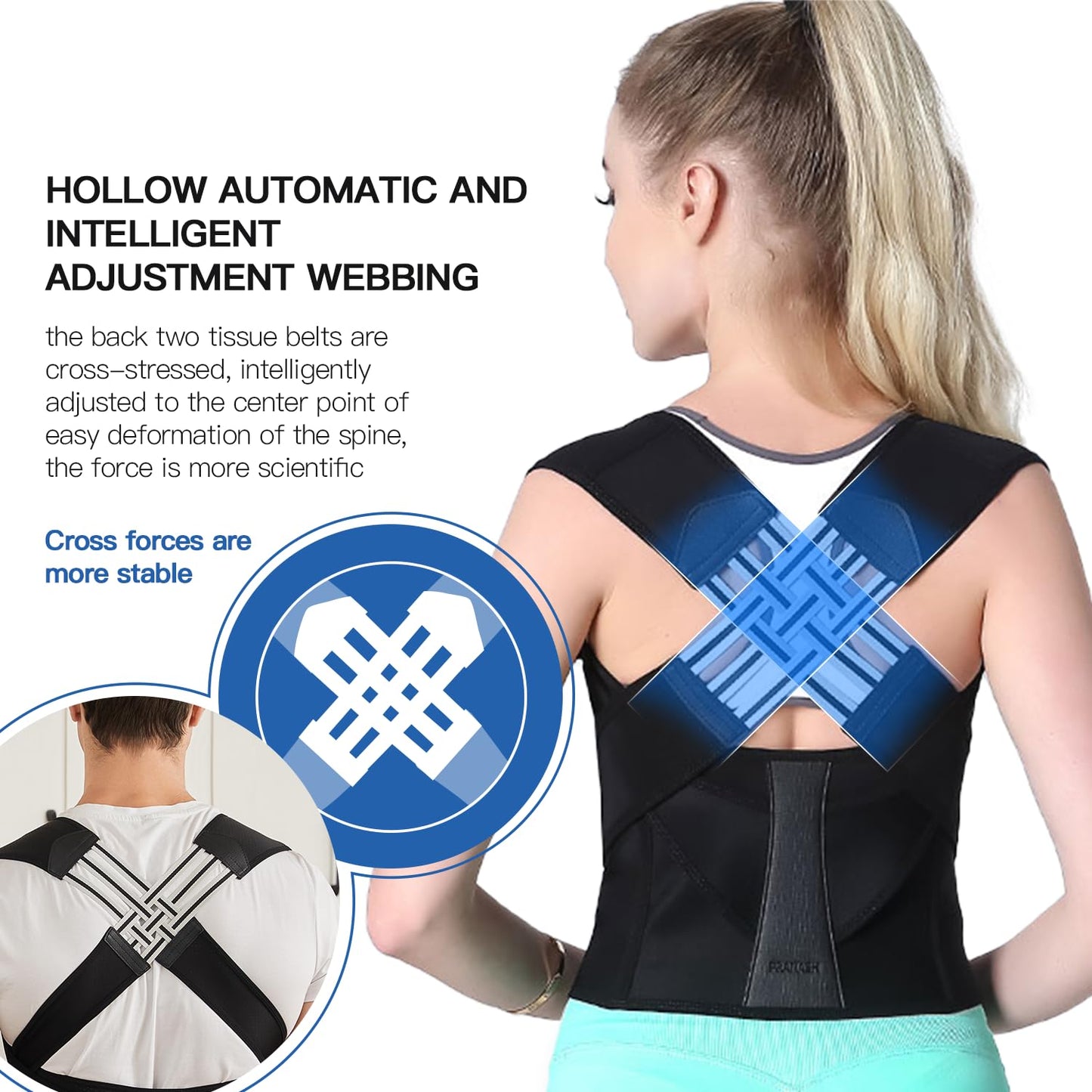 RoyaleGlow Back Posture Corrector Adjustable Comfort Fit