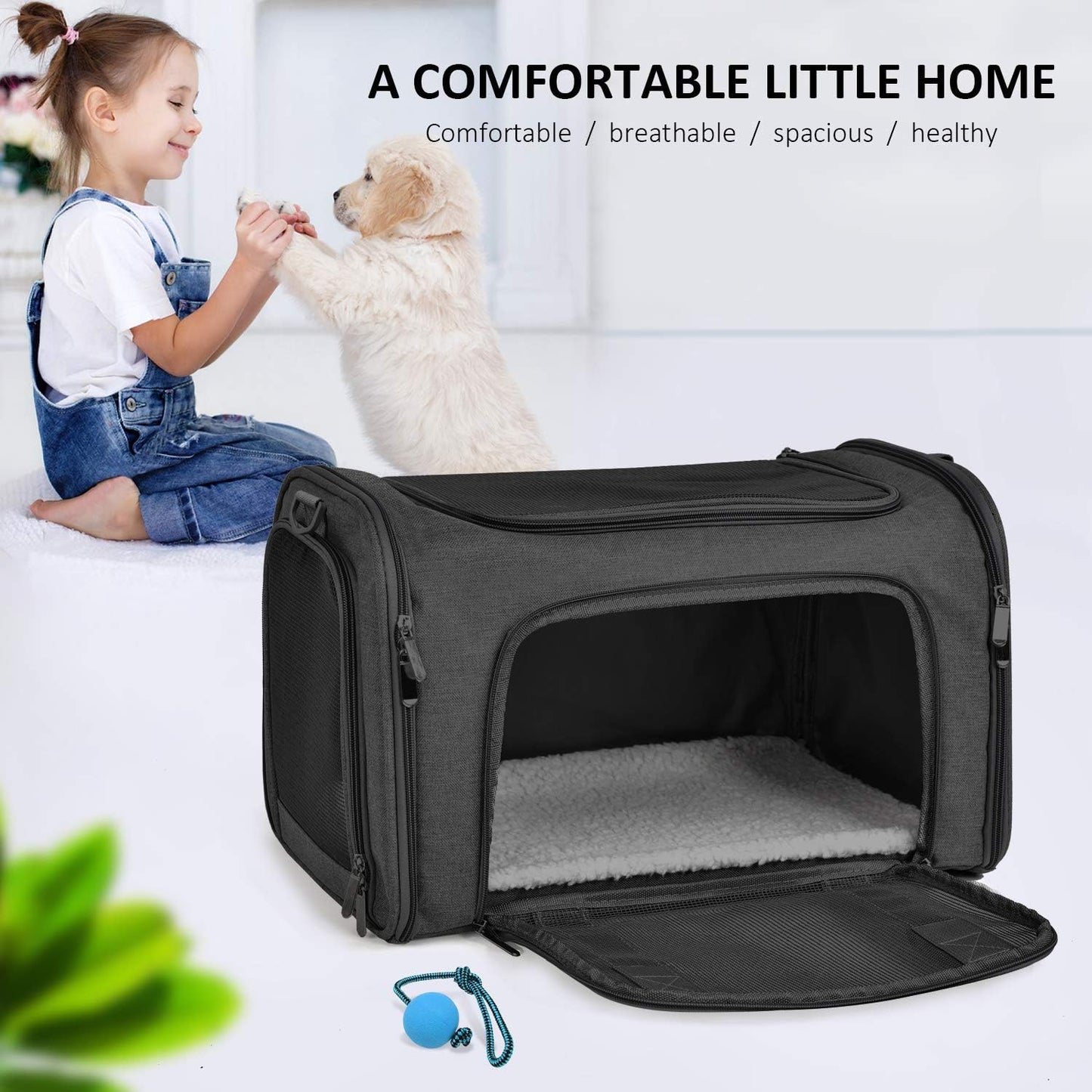 RoyaleGlow Dog Bag Carrier For Small Medium Cats Dogs Puppies Up To 15 Lbs