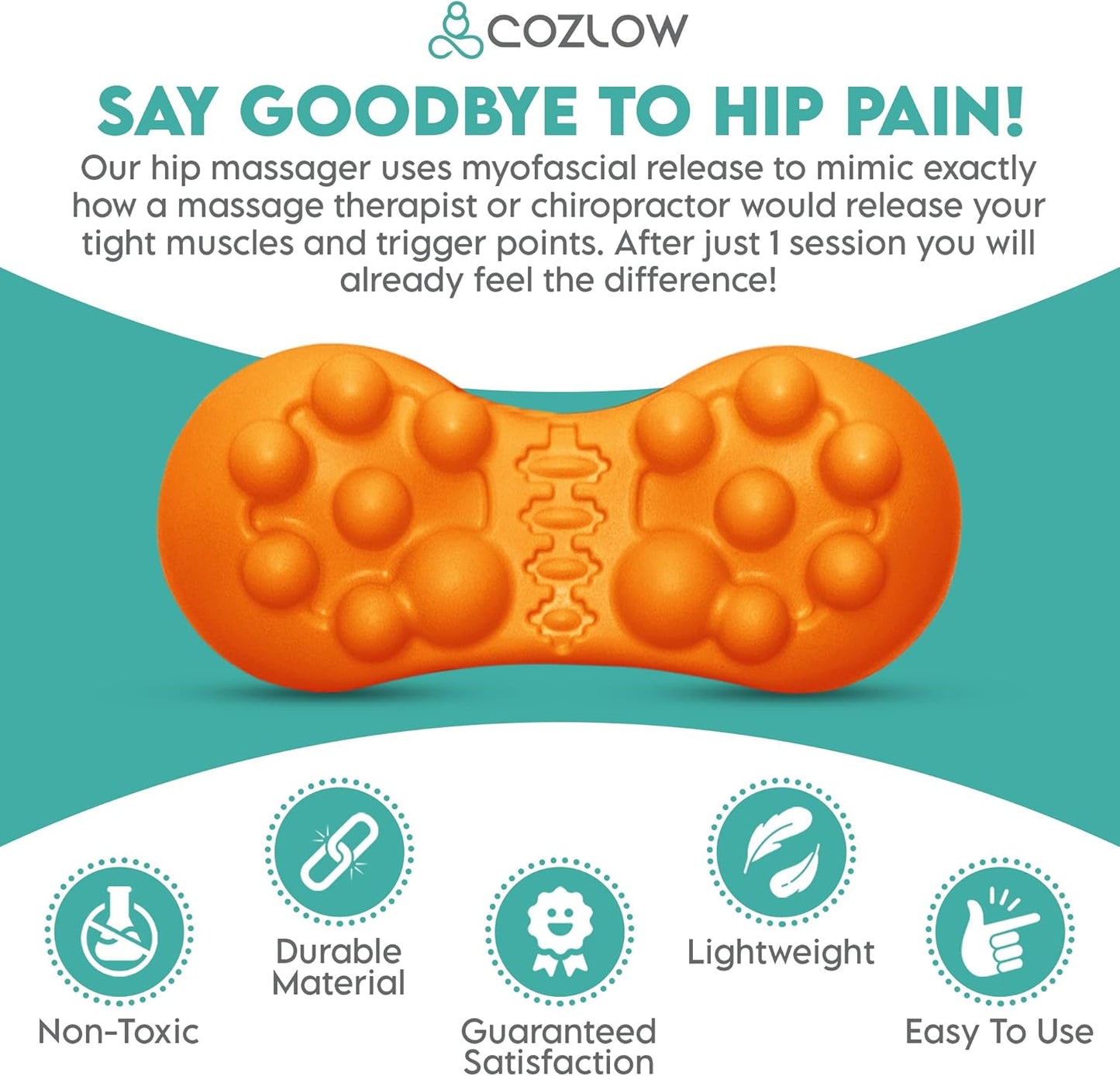 RoyaleGlow Hip Massager for Targeted Pain Relief Therapy