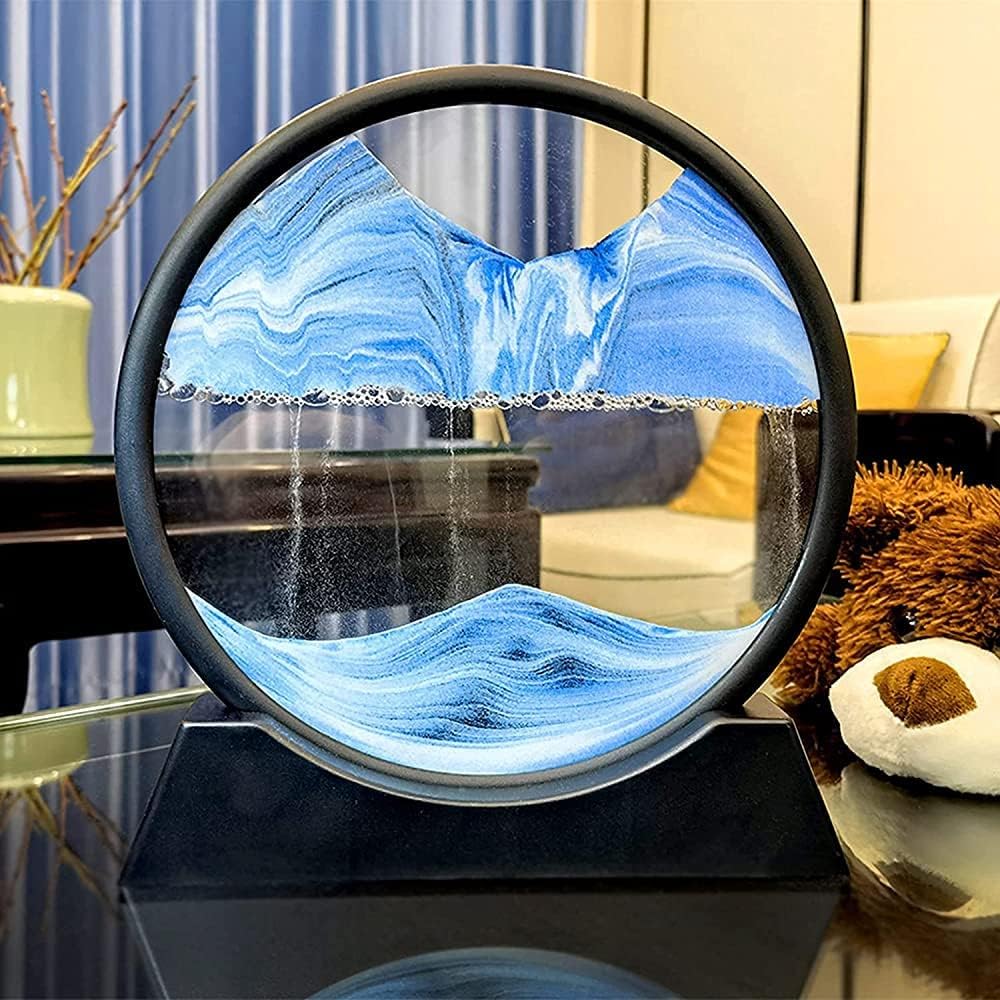 Royaleva Moving Sand Art Sculpture - LED Soothing Desktop Decor