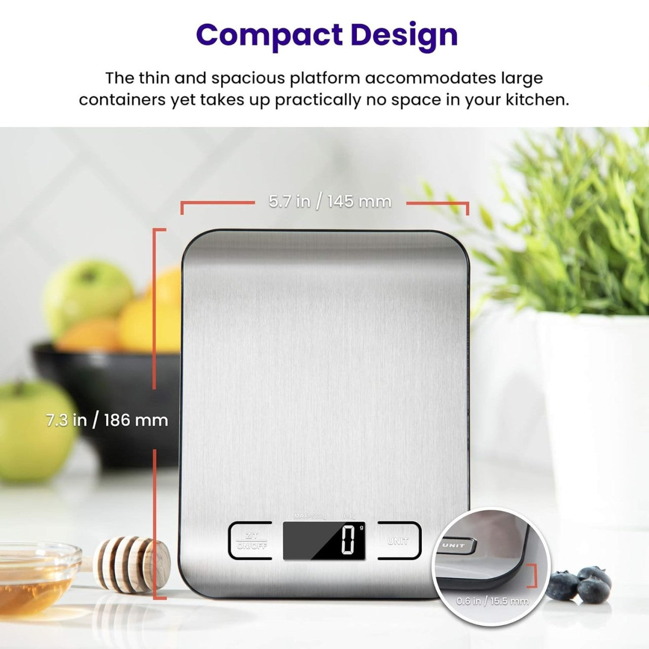Luxora Digital Kitchen Scale with Precision Measurement