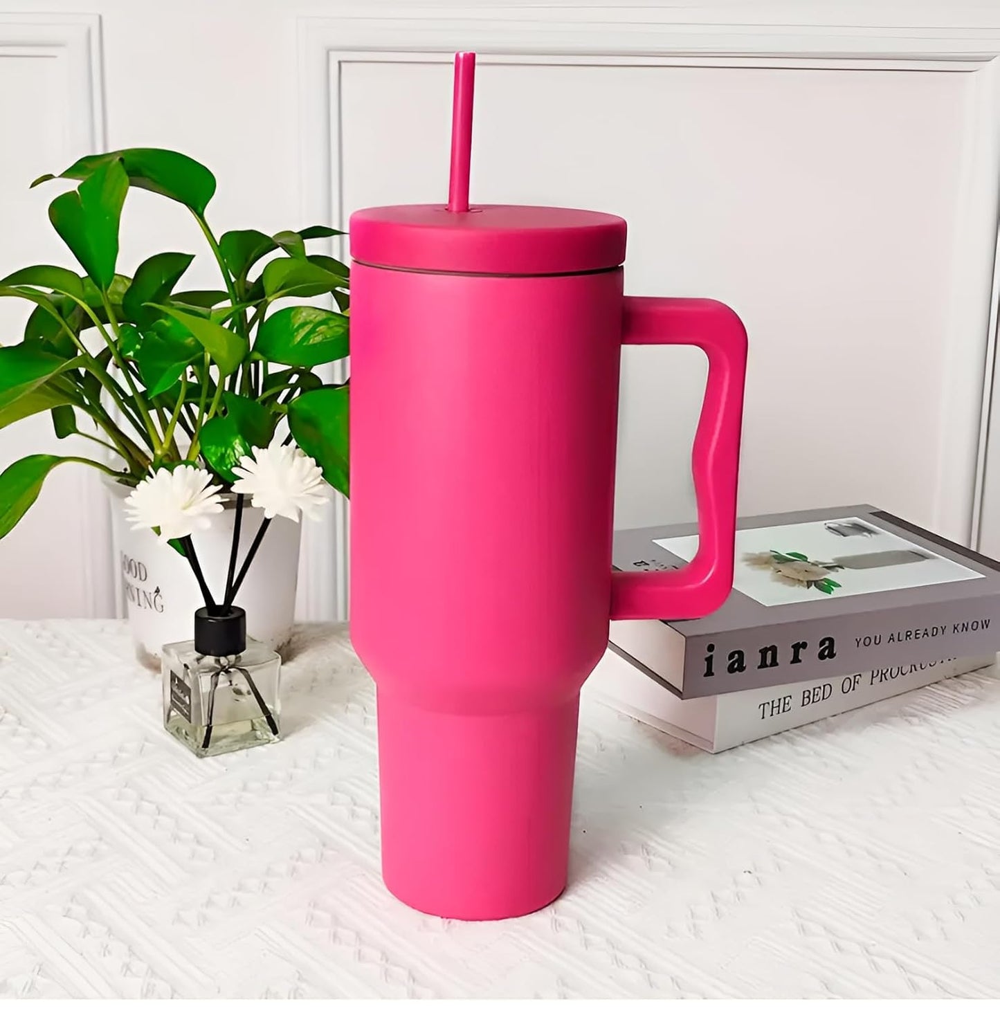 Luxora Trendy Stainless Steel Insulated Water Bottle with Straw and Handle