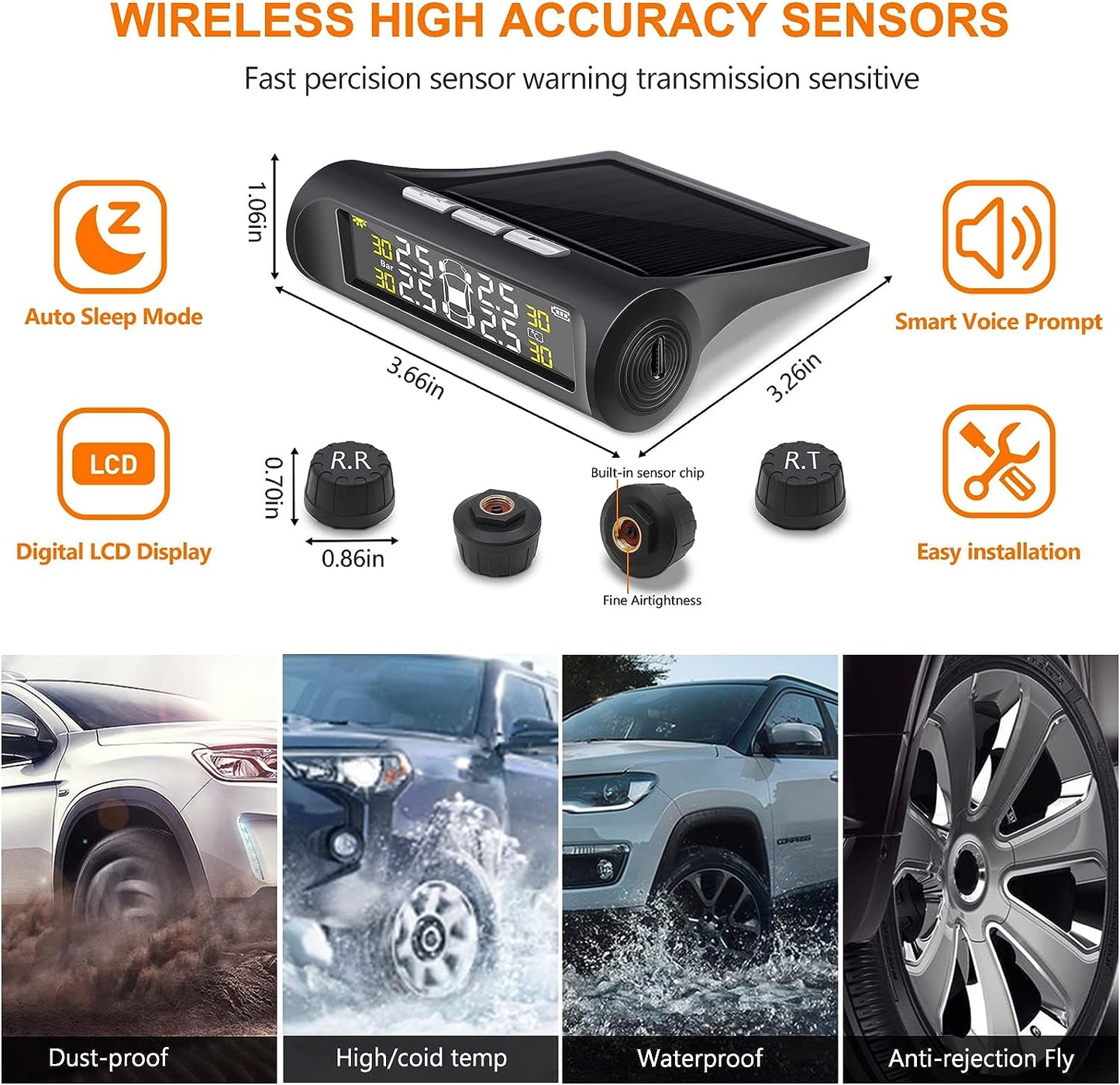 Luxora Tire Pressure Monitoring Sensor System for Cars