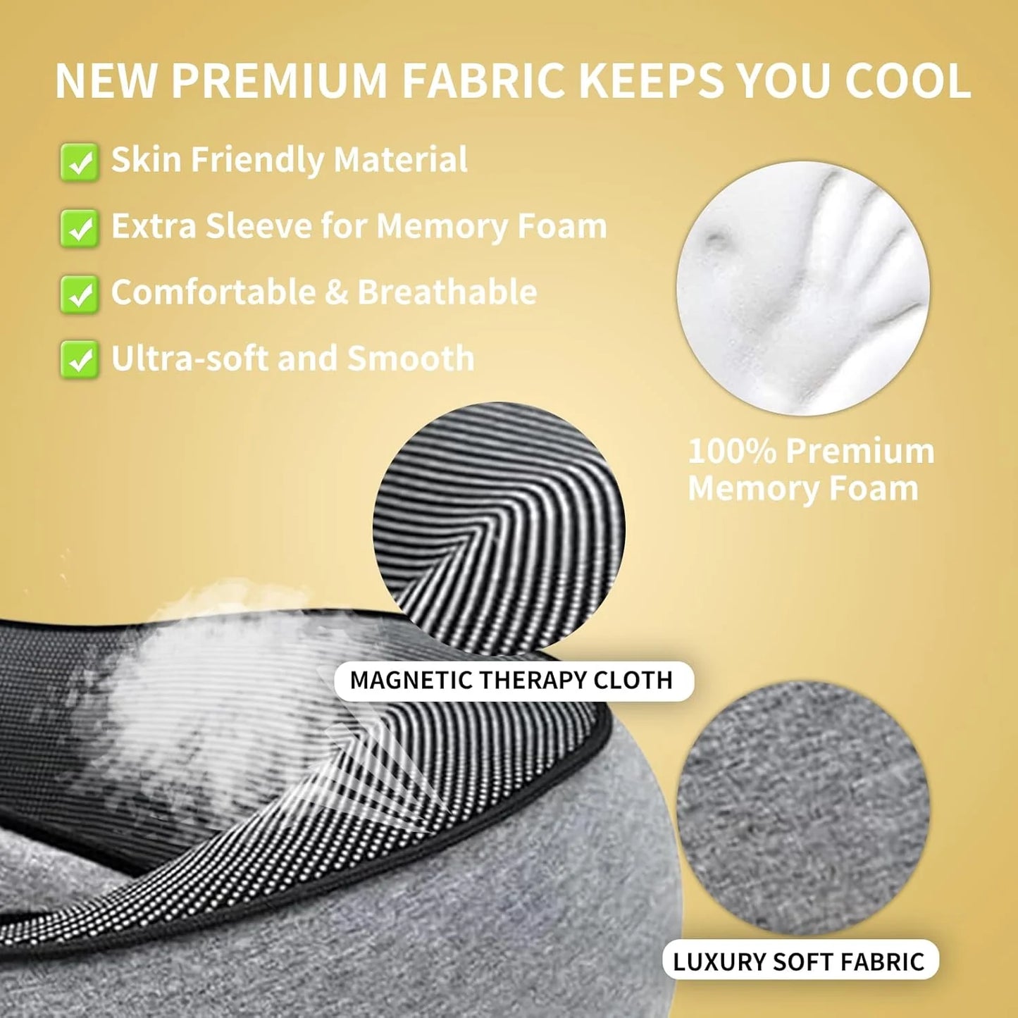 Luxora Travel Neck Pillow with Memory Foam Support
