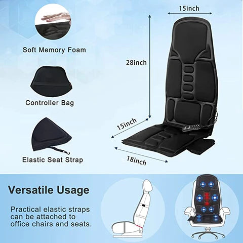 RoyaleGlow Premium Massage Chair Pad - Top Rated Car Seat Massager