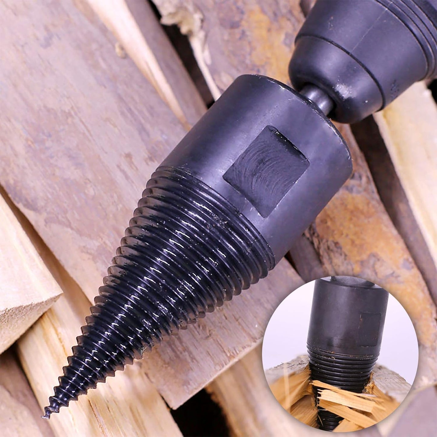 Luxora Universal Firewood Splitter Drill Bit for Quick Splitting