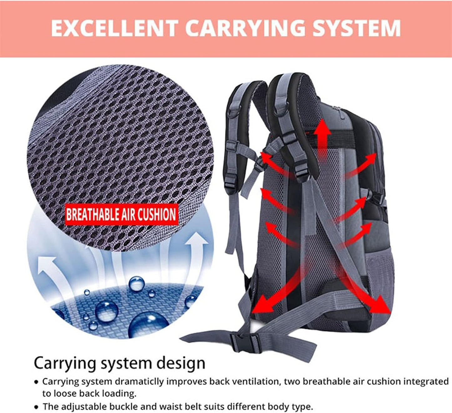 RoyaleGlow Waterproof Travel Backpacks with Large Storage