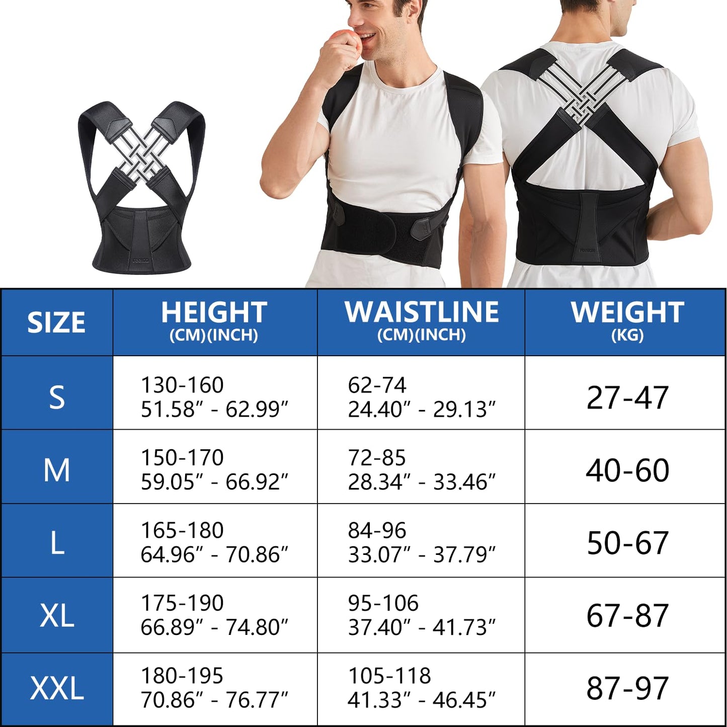 RoyaleGlow Back Posture Corrector Adjustable Comfort Fit
