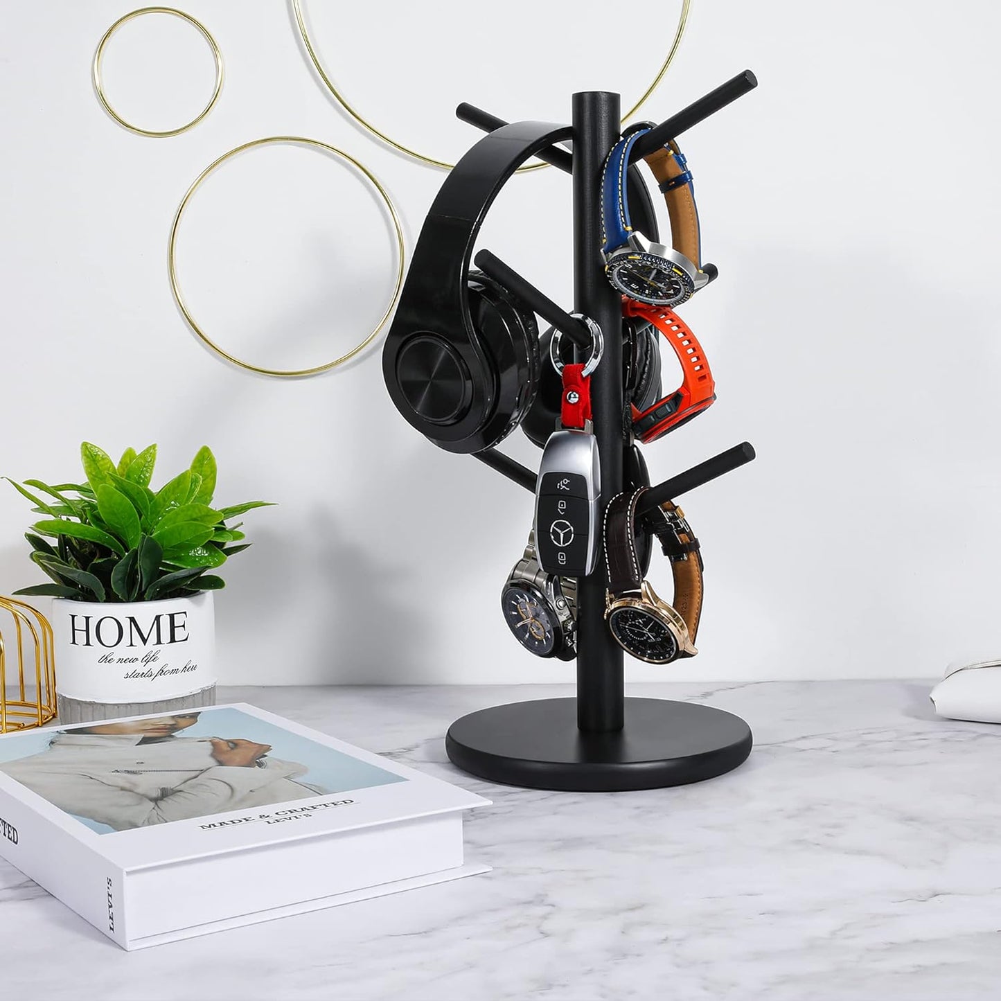 Luxora Cup Mug Holder Tree – Stylish Wooden Organizer