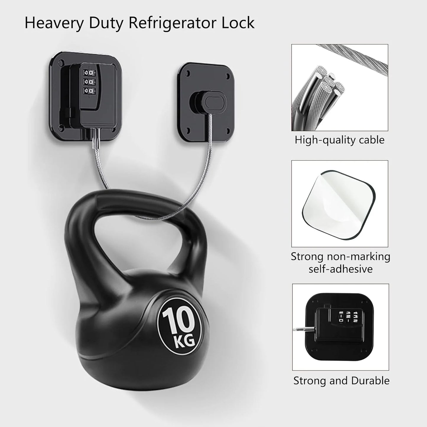 RoyaleGlow Fridge Lock 2-Pack for Safe Food Storage
