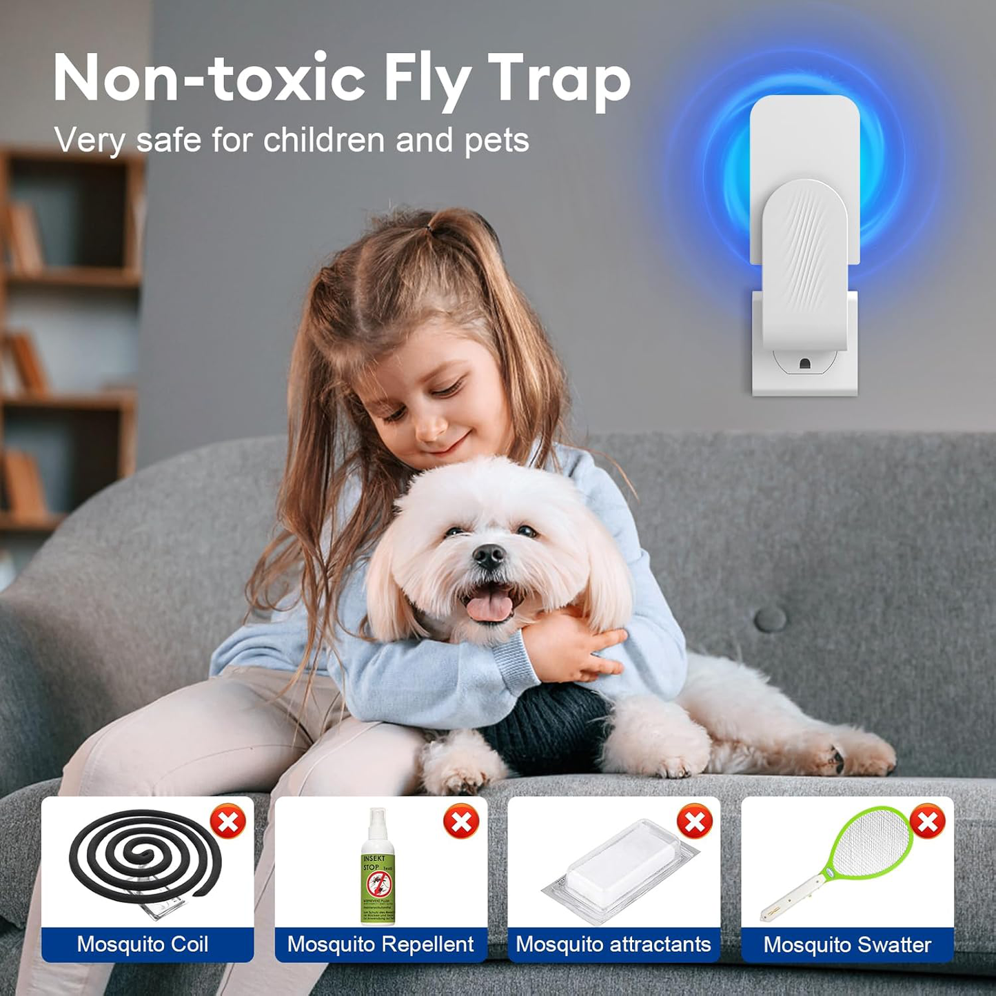 Royaleva Indoor Fly Trap with Adhesive Cards for Home Use