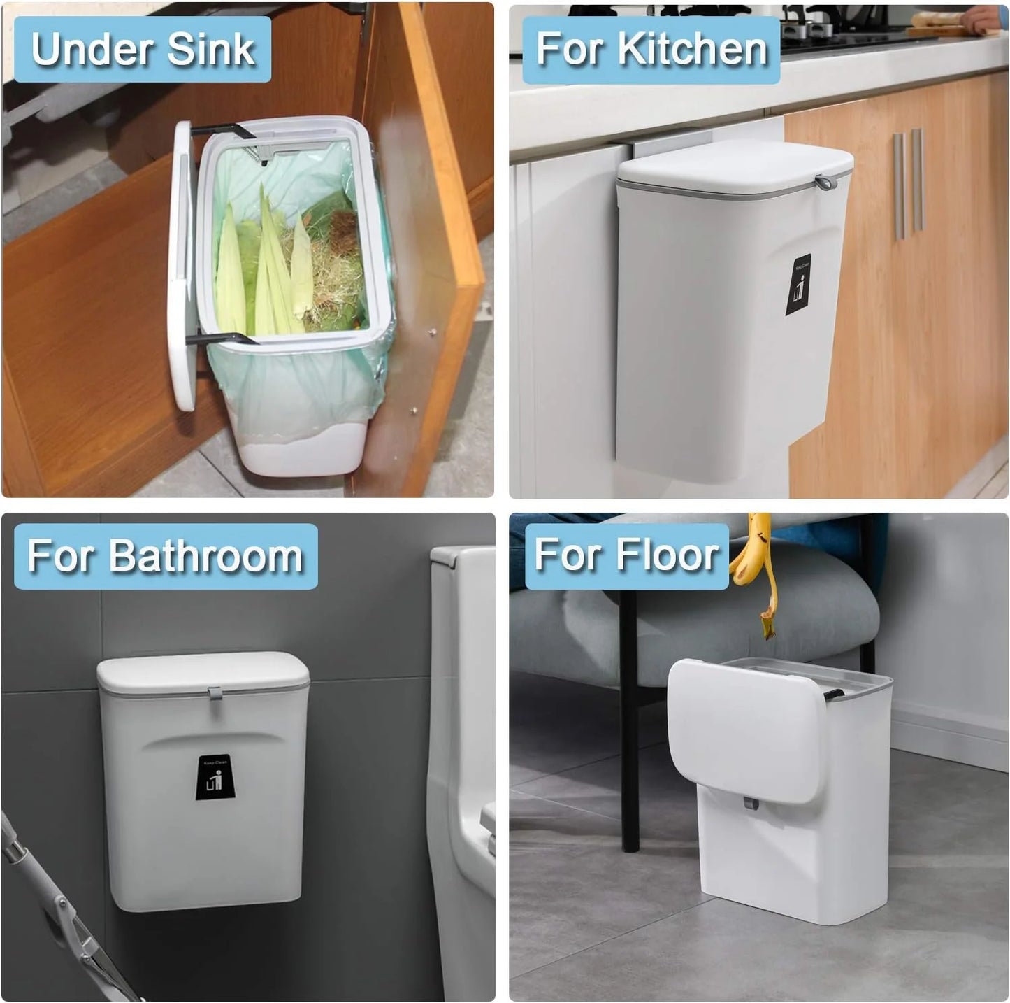 Royaleva 2.4 Gallon Kitchen Compost Bin For Counter Top