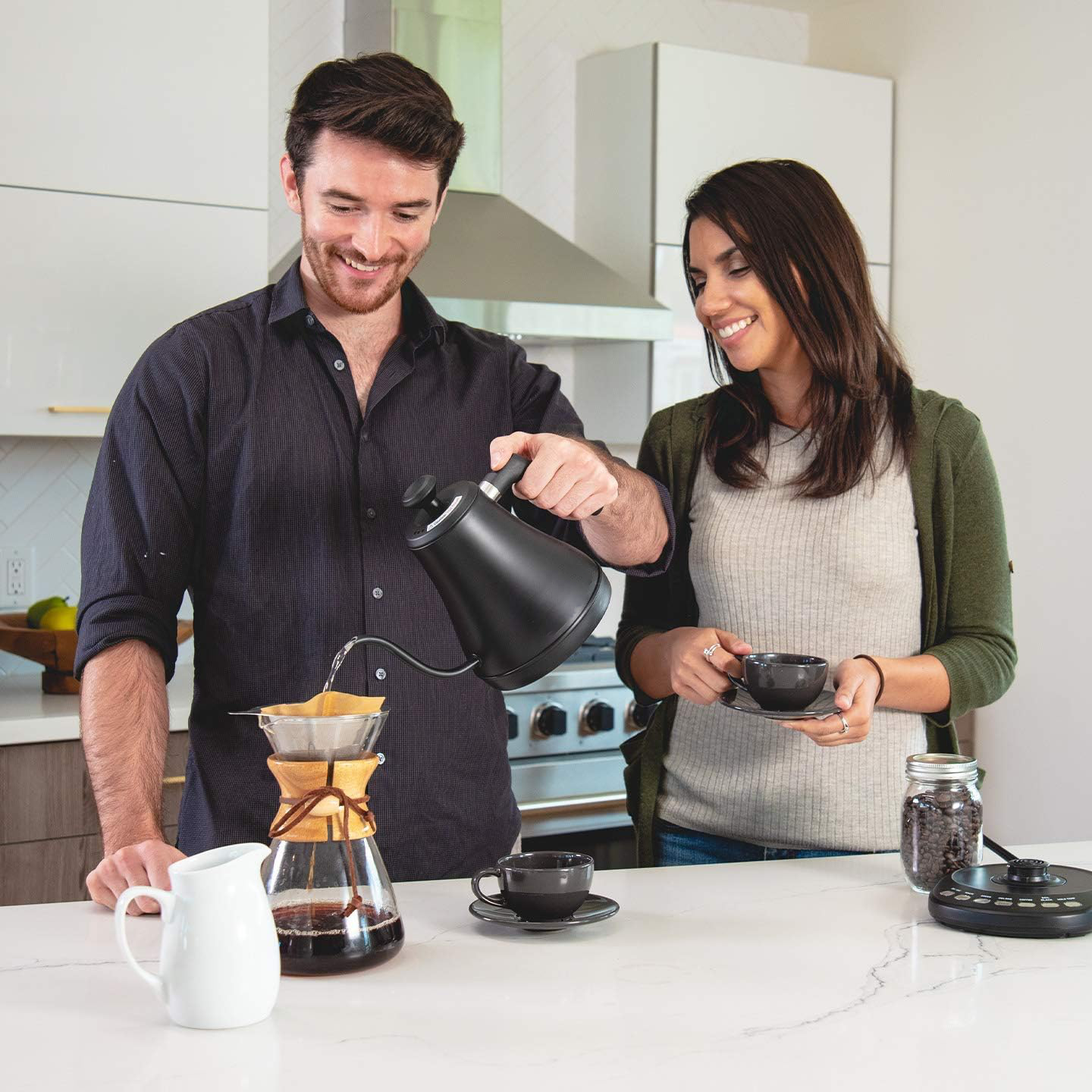 RoyaleGlow Electric Gooseneck Kettle with Temperature Control