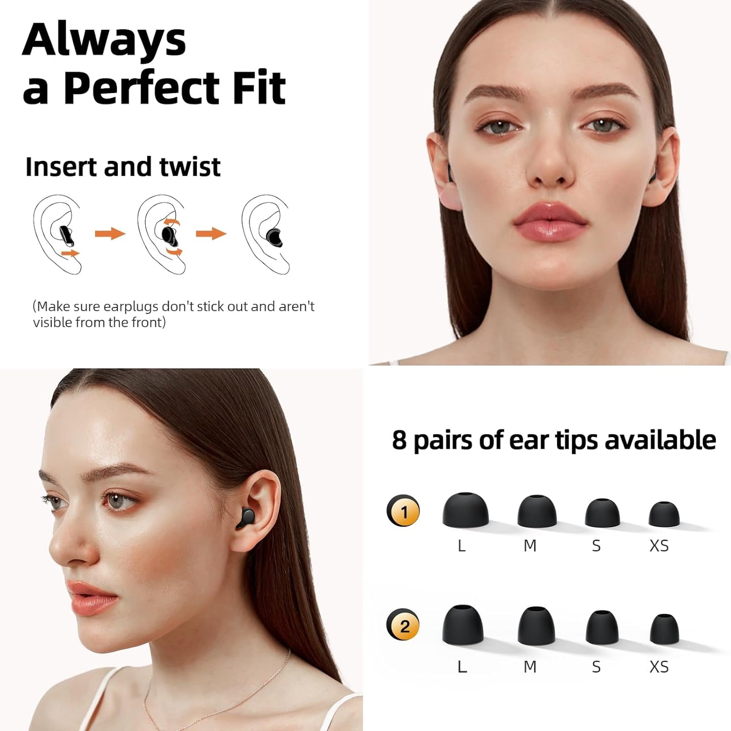 Royaleva Reusable Noise Cancelling Ear Plugs For Sleeping Focus And Travel