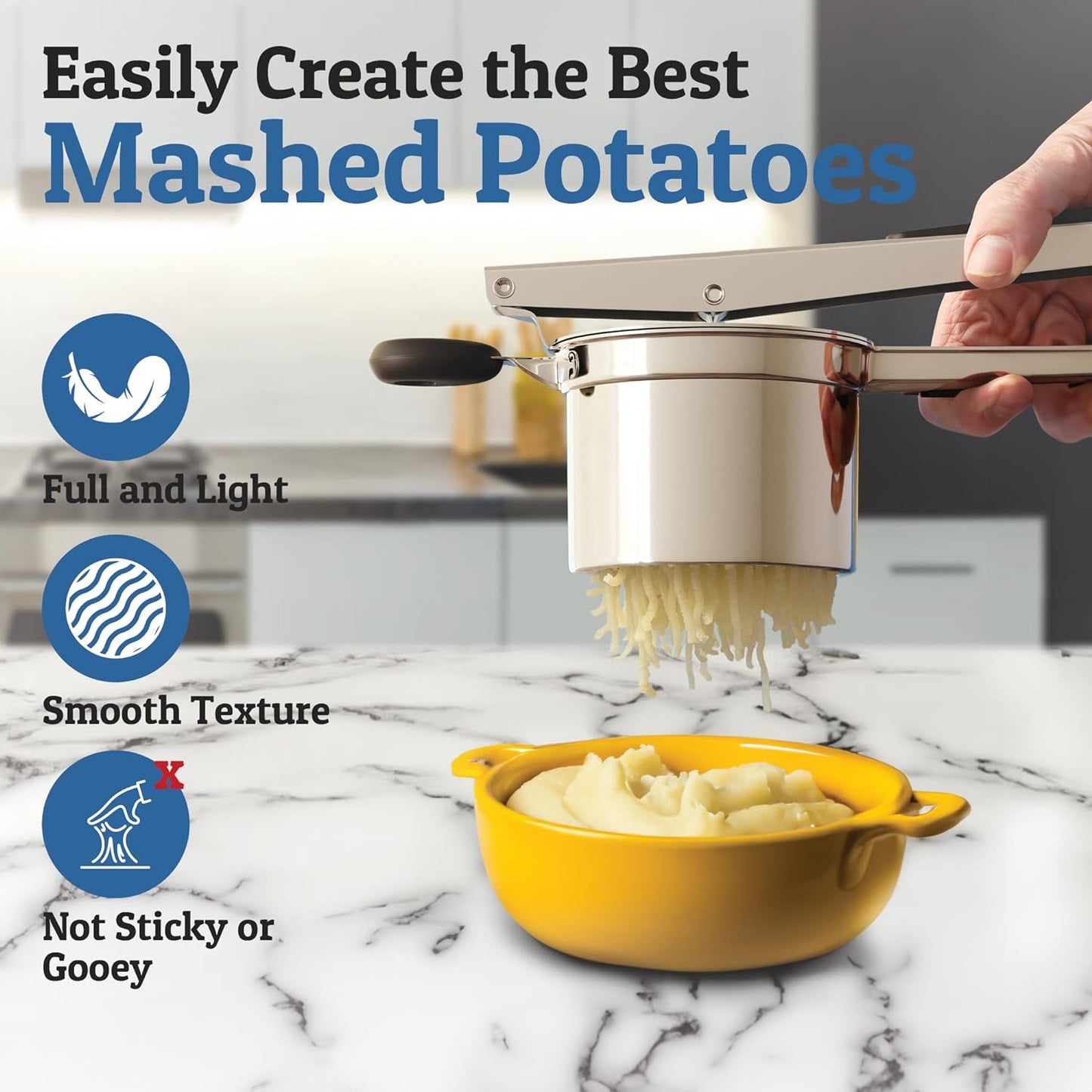 Royaleva Potato Ricer for Smooth Mashed Potatoes Easy Use