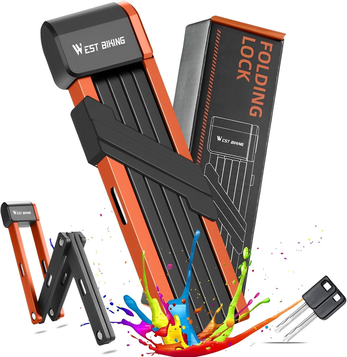 Luxora Portable Folding Bike Lock with 360 Degree Rotation