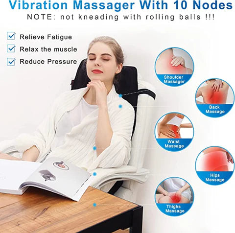 RoyaleGlow Premium Massage Chair Pad - Top Rated Car Seat Massager