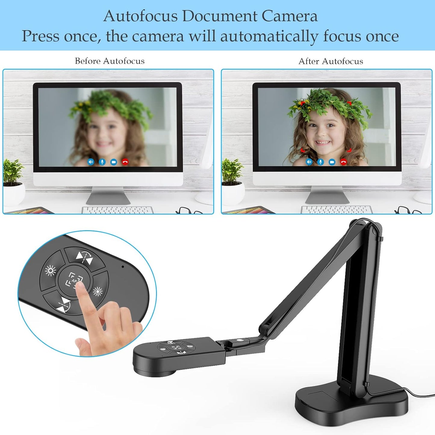 Luxora Document Camera for Teachers - 8MP USB High-Def