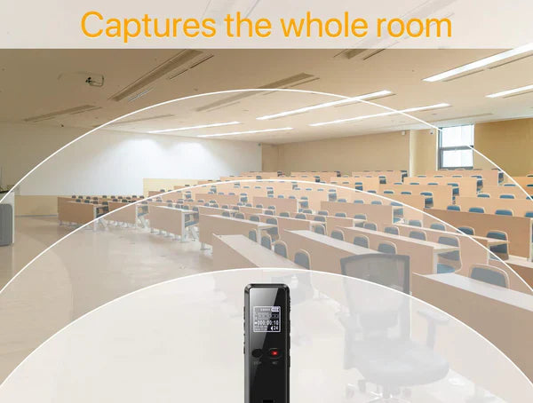 LuxRoyale Professional Digital Voice Recorder | Audio Sound Recorder | Auto Saving Files with Built-in Speaker