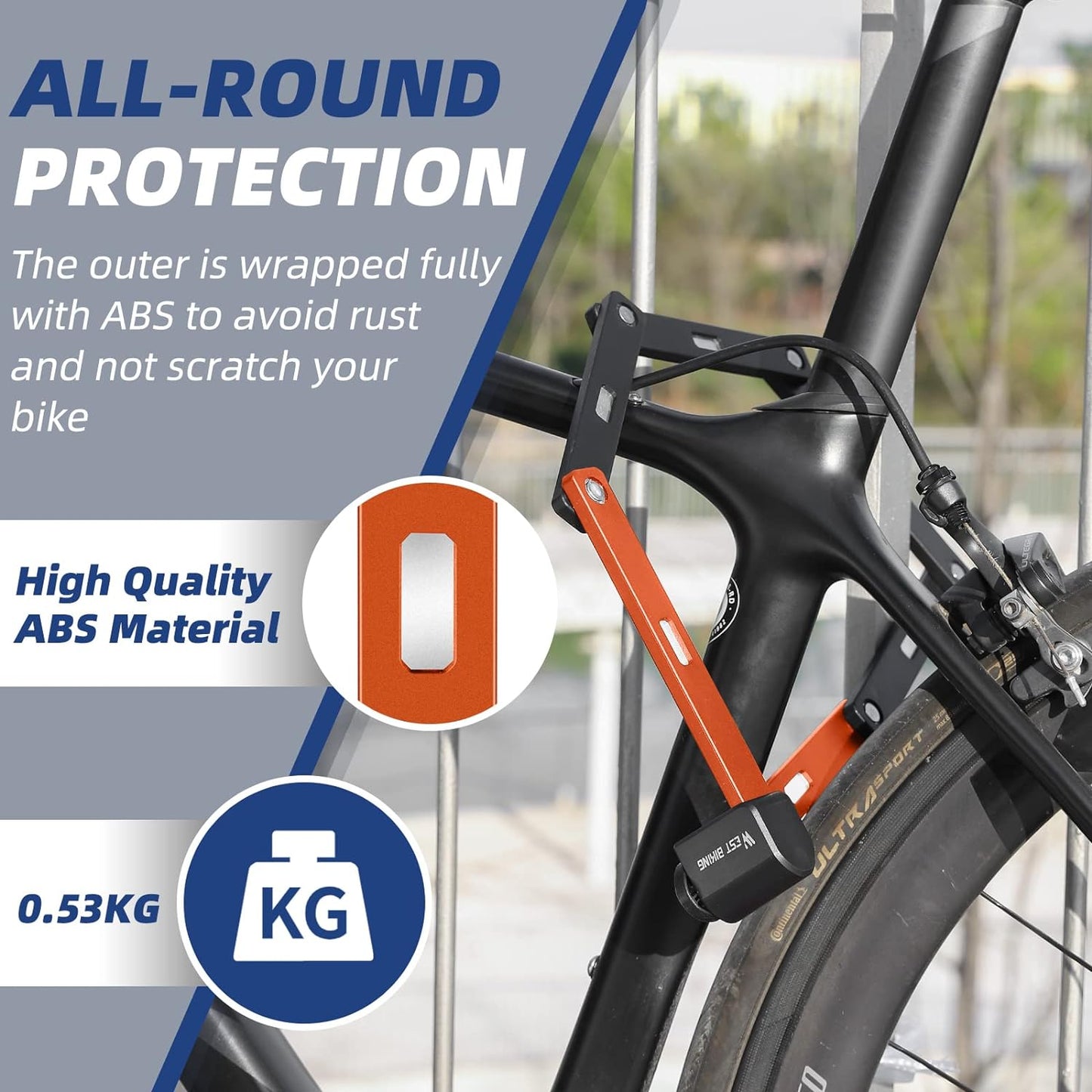 Luxora Portable Folding Bike Lock with 360 Degree Rotation