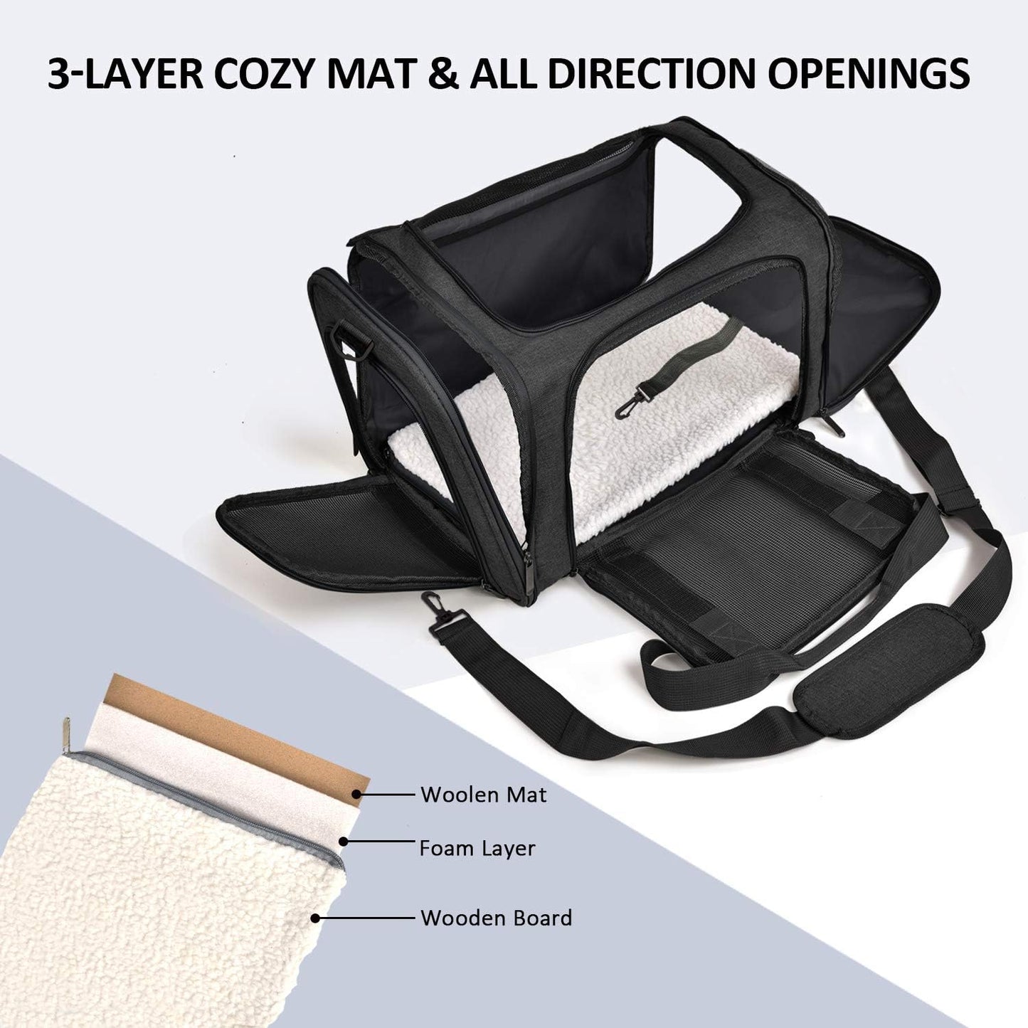 RoyaleGlow Dog Bag Carrier For Small Medium Cats Dogs Puppies Up To 15 Lbs