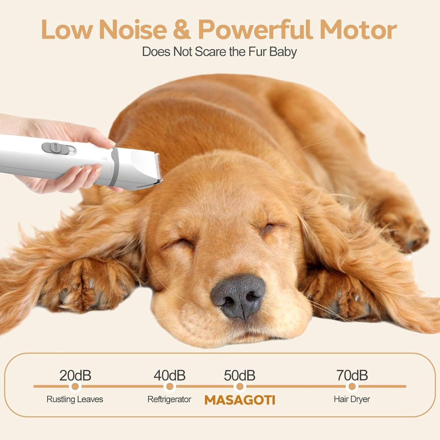 Luxora Dog Grooming Clippers Kit with Titanium Blades