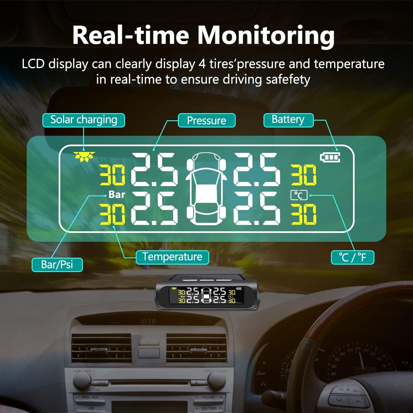 Luxora Tire Pressure Monitoring Sensor System for Cars