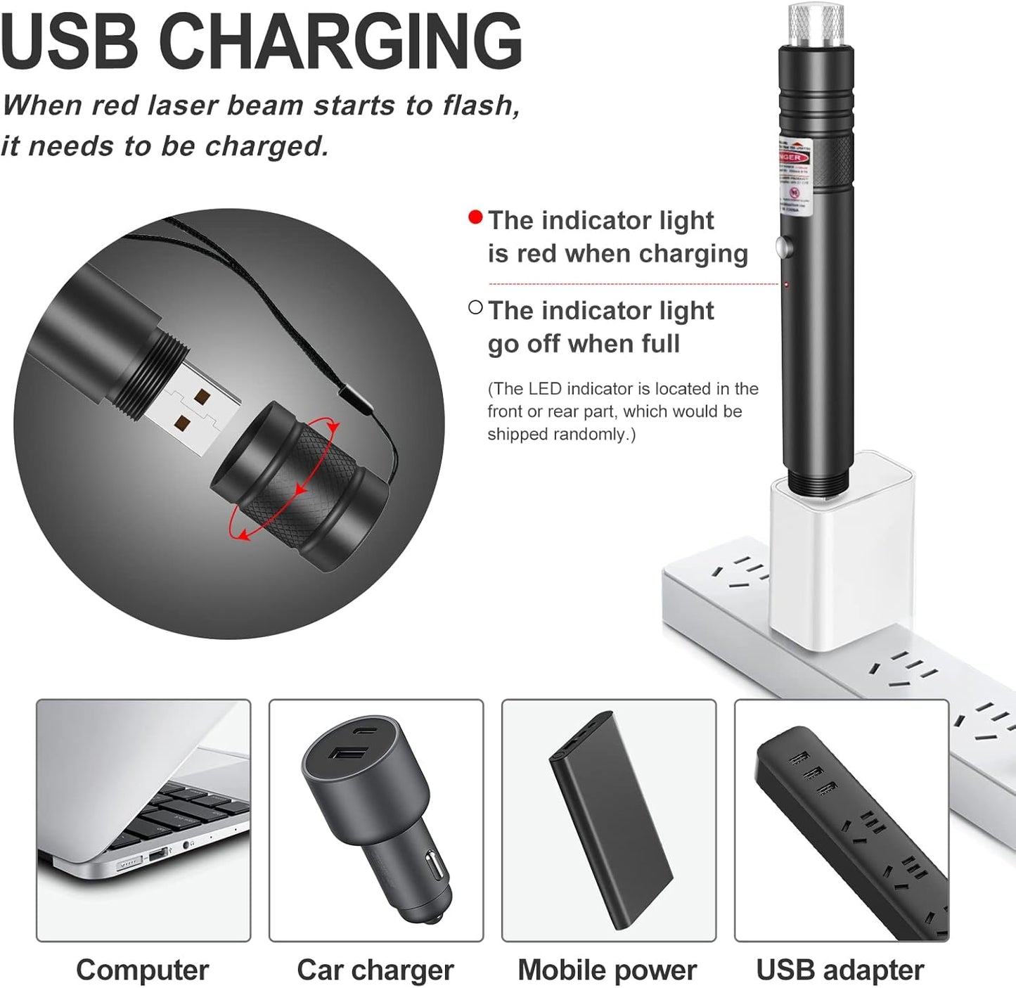 RoyaleGlow Long Range Green Laser Pointer High Power