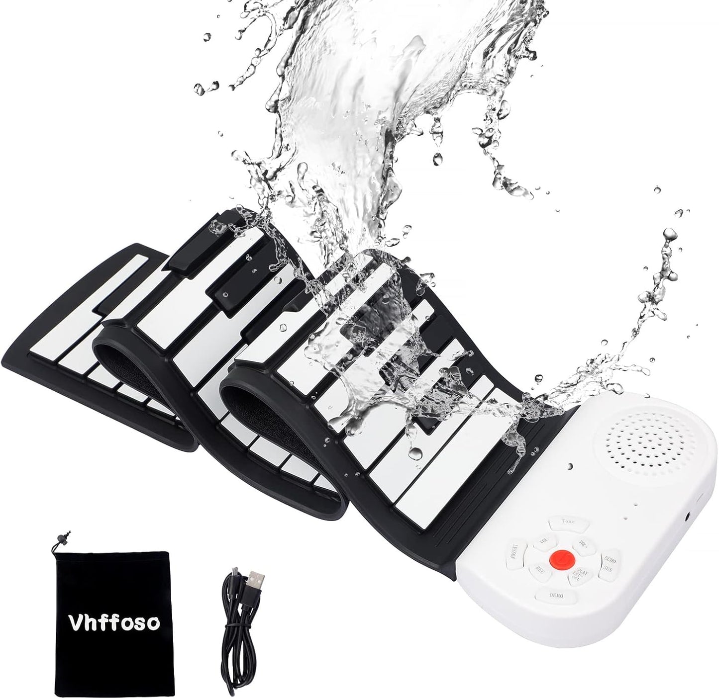 Luxora Portable Piano Keyboard Roll Up with 49 Keys