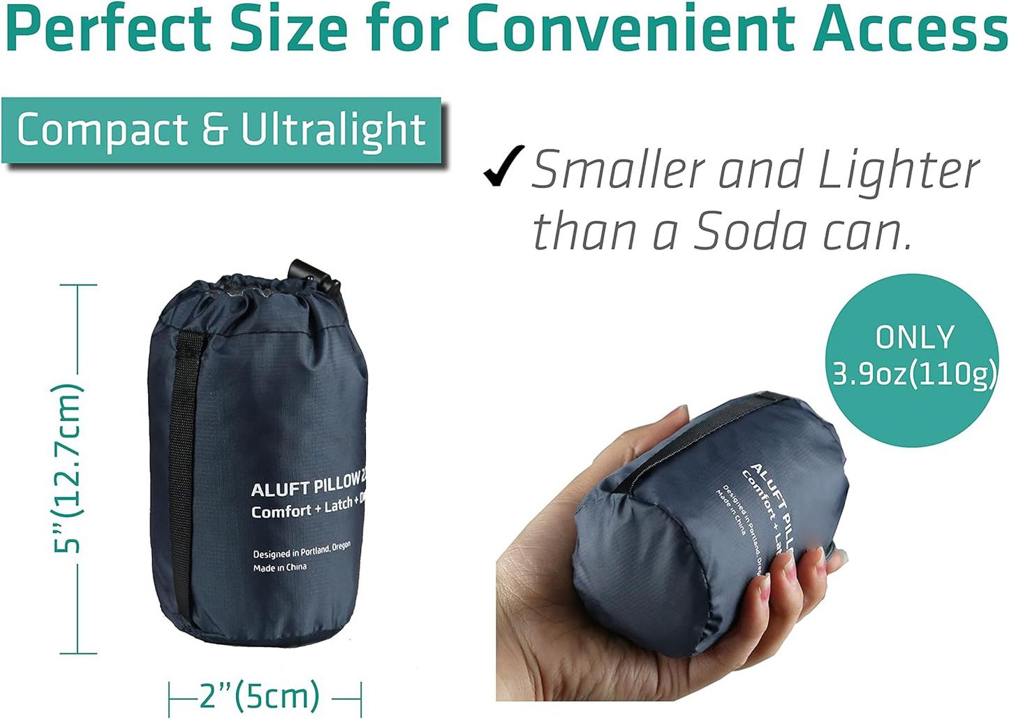Luxora Lightweight Backpacking & Camping Pillow for Travel