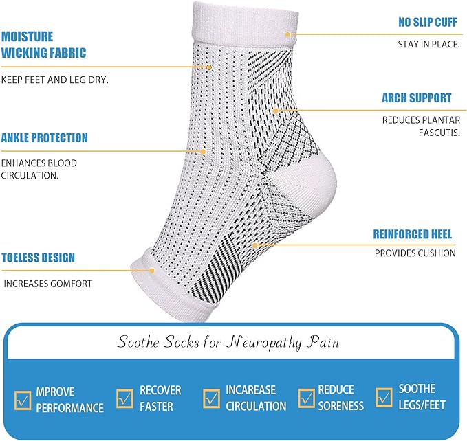 Luxora 4 Pairs of Premium Therapy Socks For Men and Women