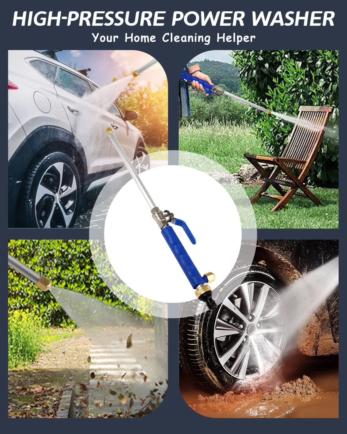 Luxora High-Pressure Washer Spray Nozzle Car Wash Water Hose