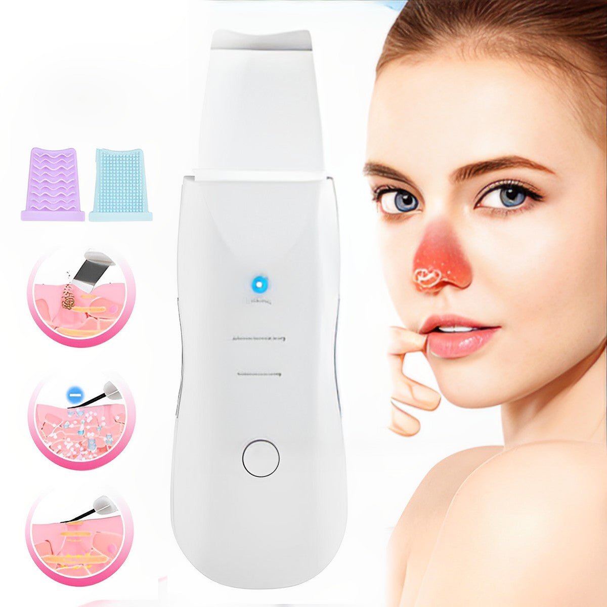 RoyaleGlow Top-Rated Ultrasonic Skin Scrubber Spatula