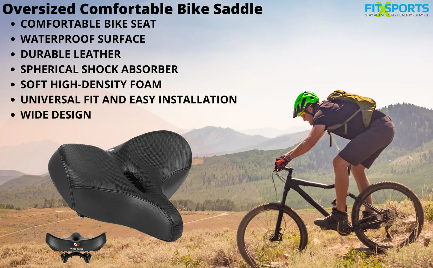 Royaleva Extra Large Bike Seat With Comfortable Thick Foam and Waterproof