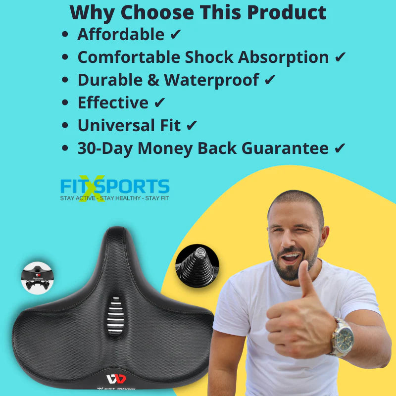 Royaleva Extra Large Bike Seat With Comfortable Thick Foam and Waterproof